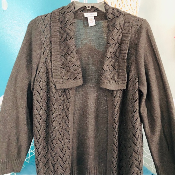 CATHERINES PLUS SIZE OPEN FRONT SWEATER ~ 14/16 π€ - Picture 2 of 6